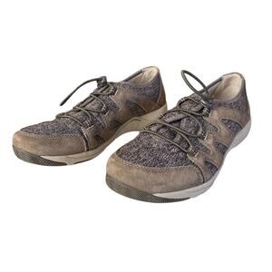 Dansko Holland Sneaker in Charcoal Suede Slip On Bungee Size 39